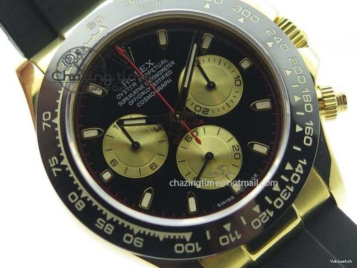 Maker Black A7750@6 Rubber BP Markers Sticks Daytona Gold Strap On Dial Subdial YG 0503